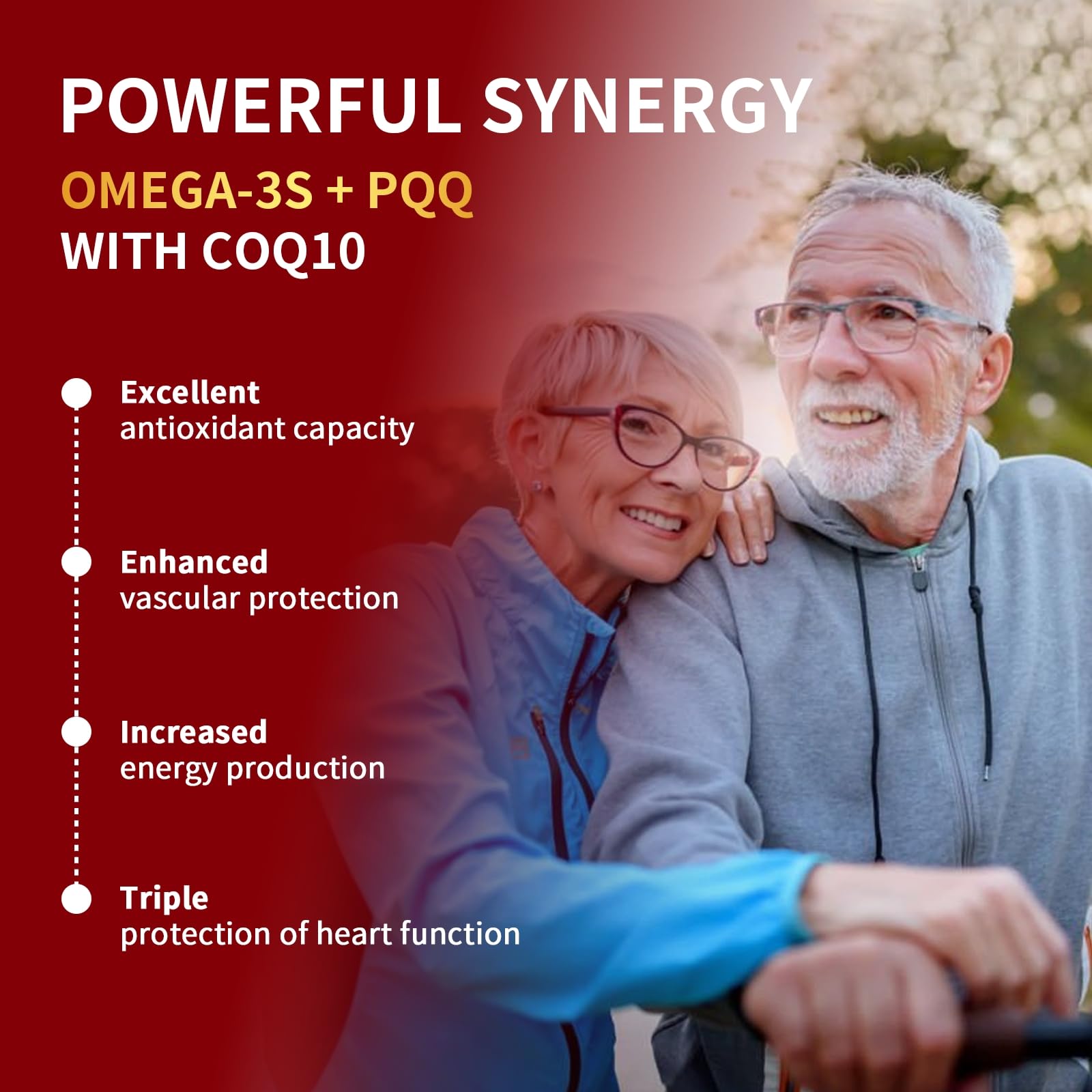 CoQ10 600mg Softgels - Extra Strength CoQ10 with Omega-3, PQQ & BioPerine (120 Softgels)