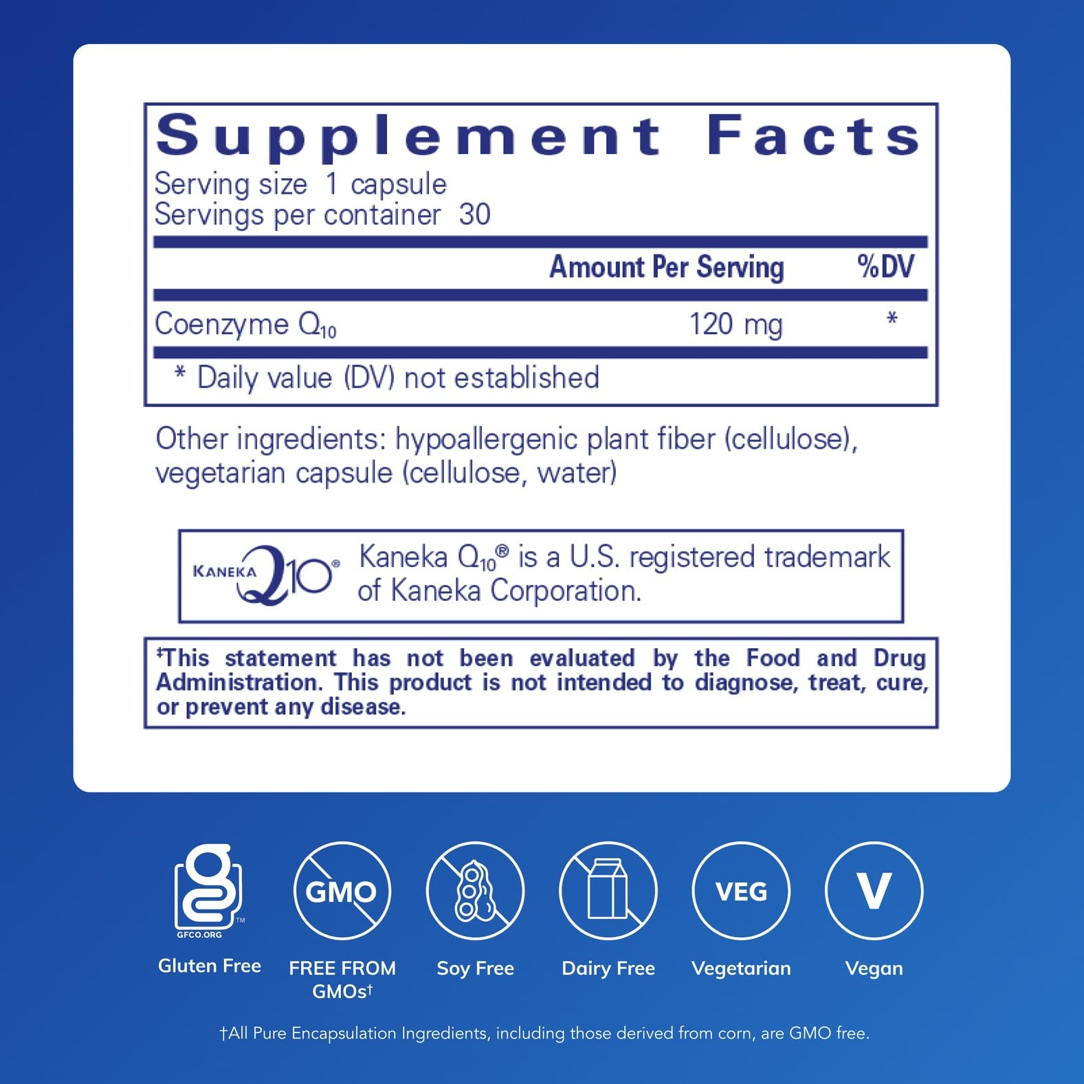 Pure Encapsulations CoQ10 120 mg – Coenzyme Q10 for Heart Health, Energy & Antioxidant Support, 30 Capsules
