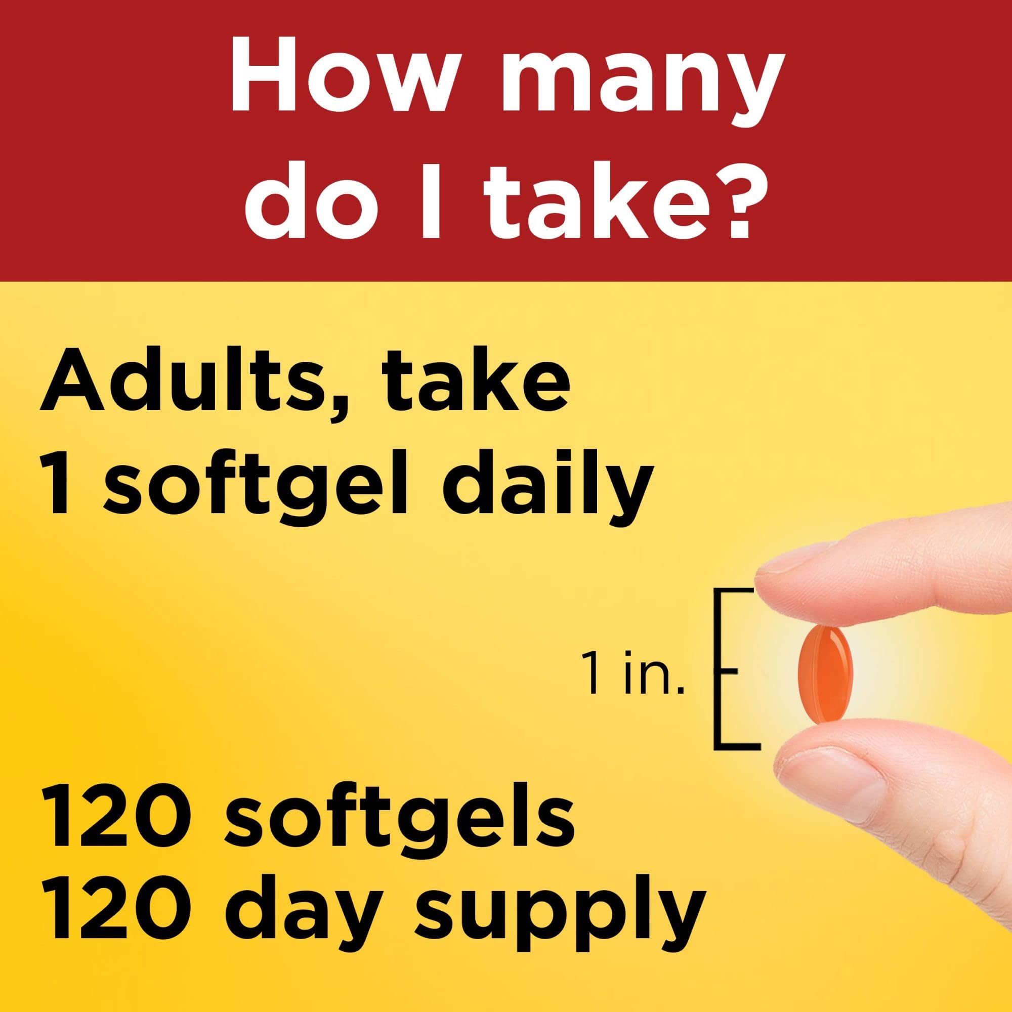 Nature Made CoQ10 100 mg Softgels – Heart Health Support, 120-Day Supply
