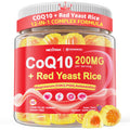 CoQ10 Gummies 200mg Ultra High Absorption with Red Yeast Rice, Omega-3 & B Vitamins
