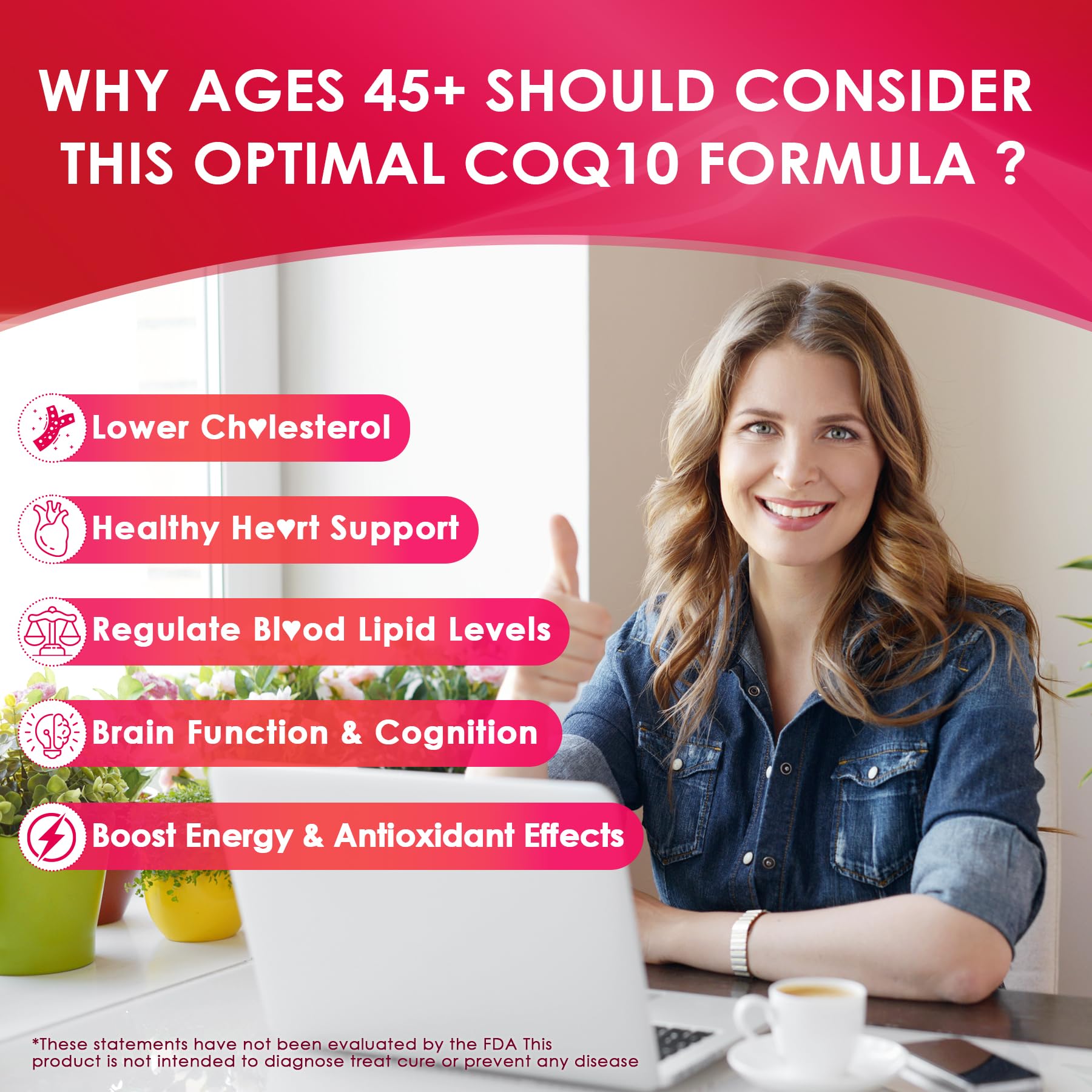 CoQ10 Gummies 200mg Ultra High Absorption with Red Yeast Rice, Omega-3 & B Vitamins