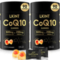 LKINT CoQ10 Gummies 600mg — Sugar Free with Omega-3 & Vitamin E (Pack of 2, 180 Gummies)