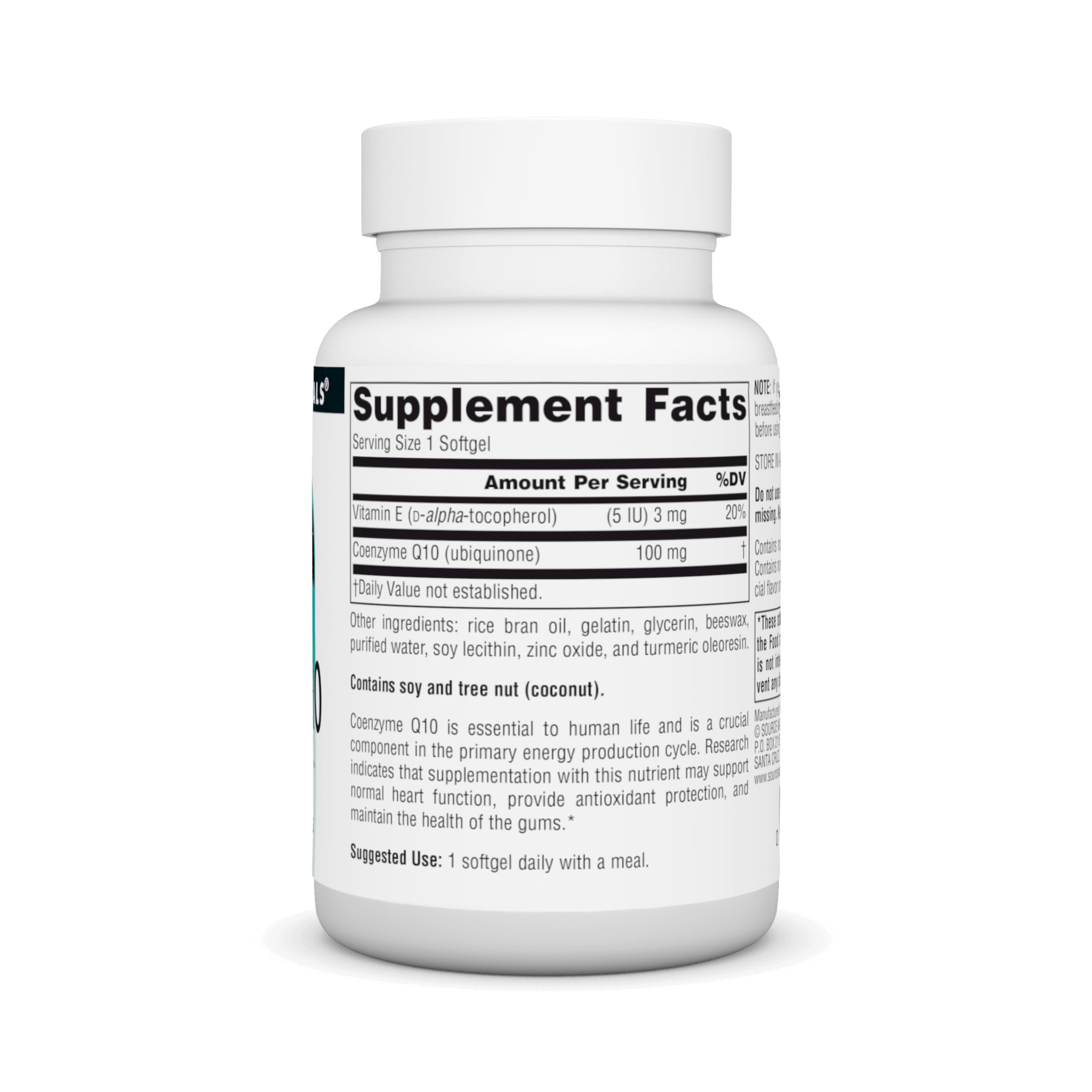 Source Naturals CoQ10 100 mg Softgels – Heart, Brain, Immunity & Liver Support (90 Softgels)