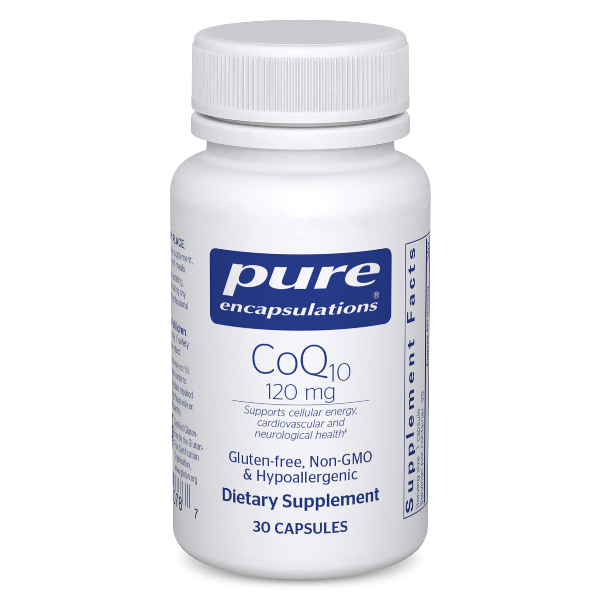 Pure Encapsulations CoQ10 120 mg – Coenzyme Q10 for Heart Health, Energy & Antioxidant Support, 30 Capsules