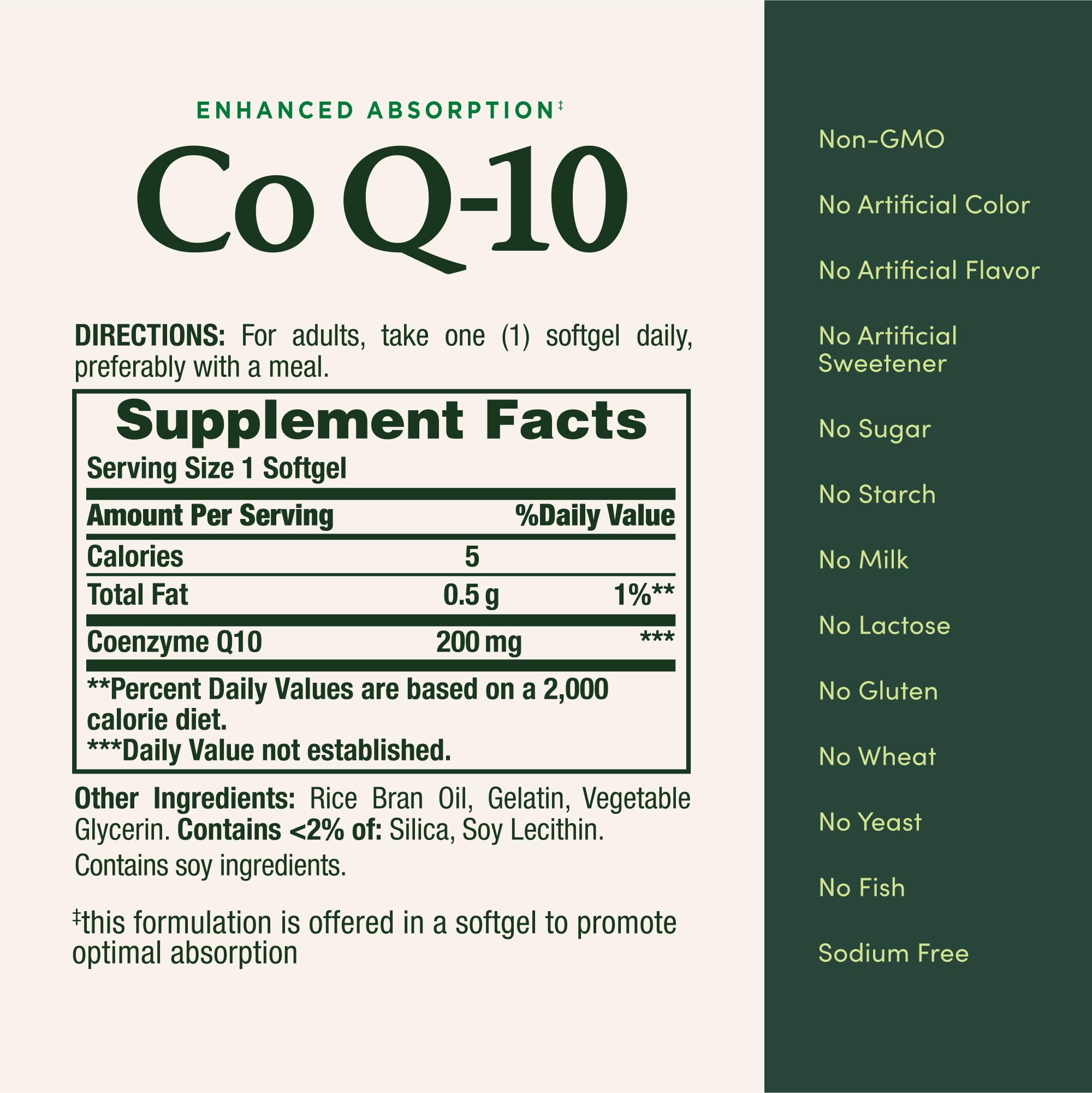 Nature’s Bounty CoQ10 200 mg Softgels – Twin Pack, 160 Rapid Release | Heart Health & Cellular Energy