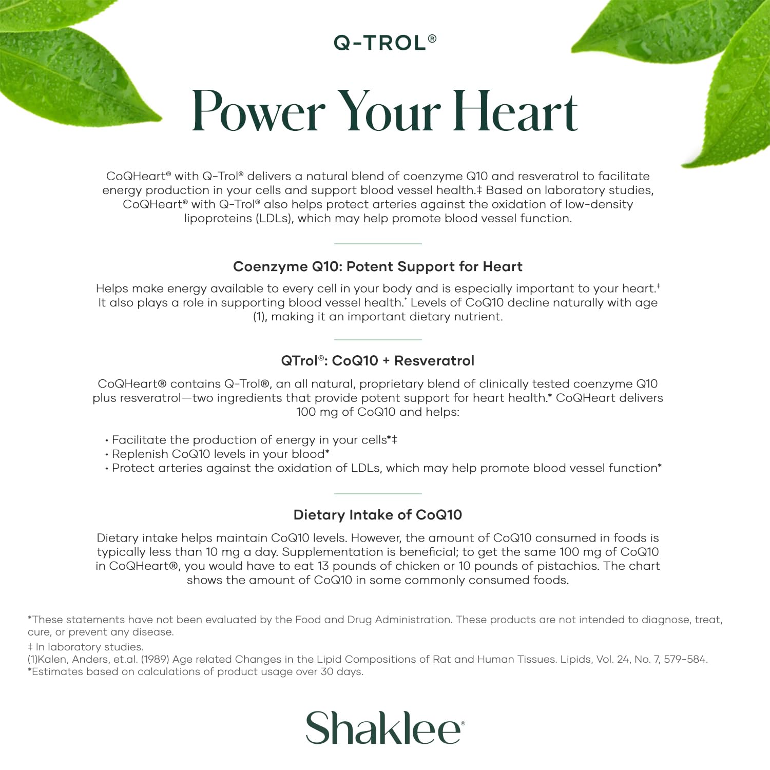 CoQHeart with Q-Trol - CoQ10 & Resveratrol for Heart Health & Energy
