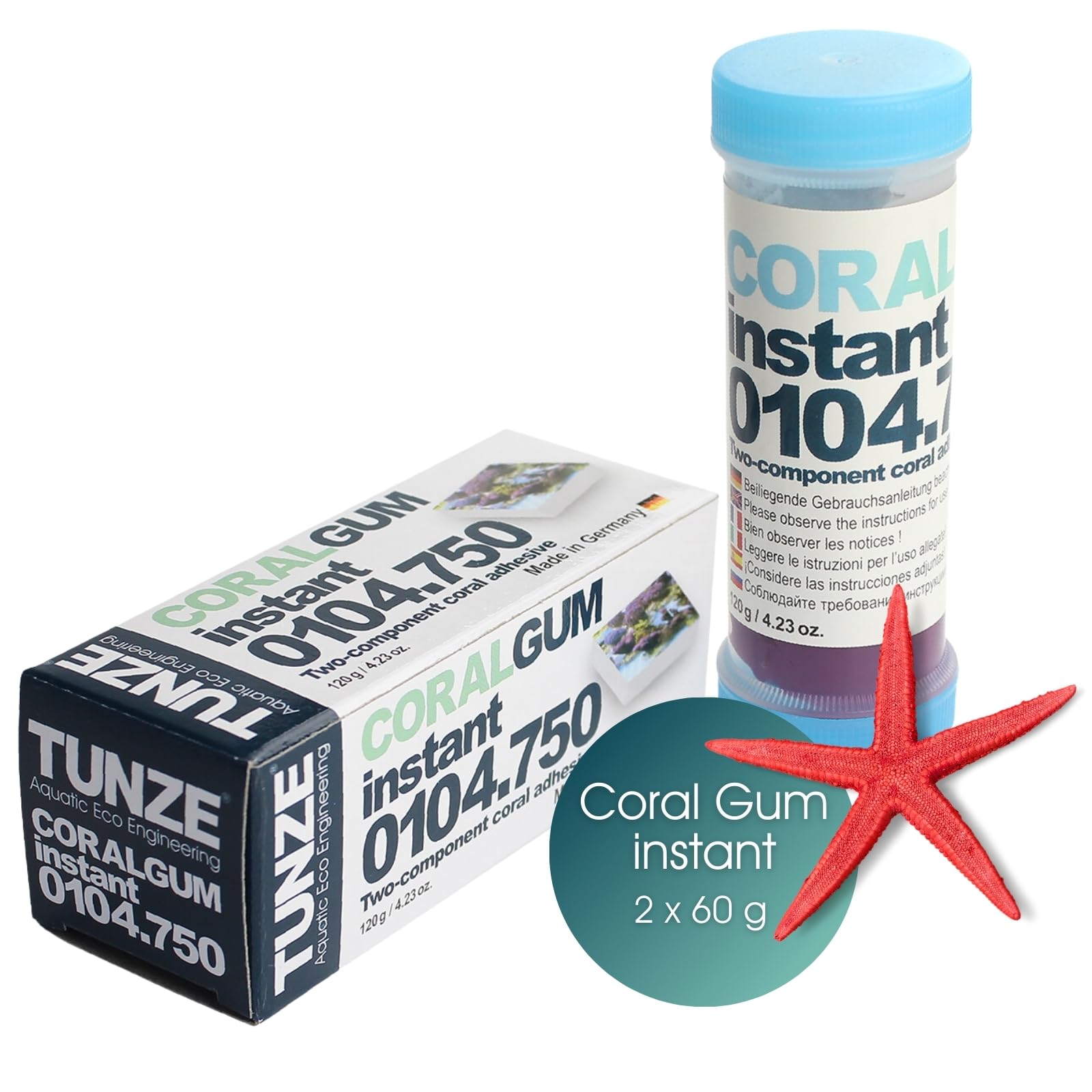 Coral Gum Instant 120gm Coral Adhesive - Fast-Cure Two-Part Putty