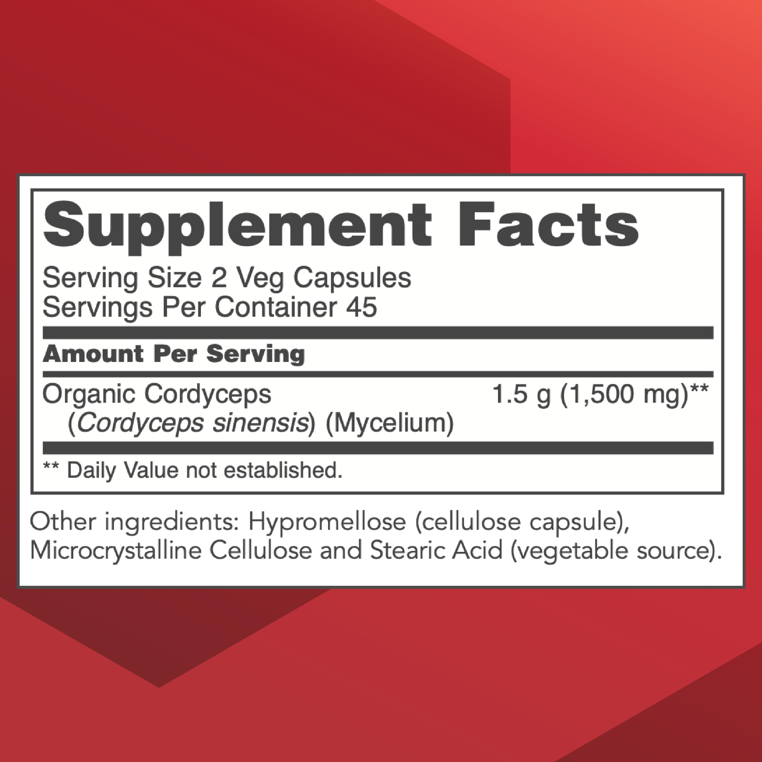 Protocol Cordyceps 750mg – Immune Support & Vascular Health | Non-GMO | 90 Veg Caps