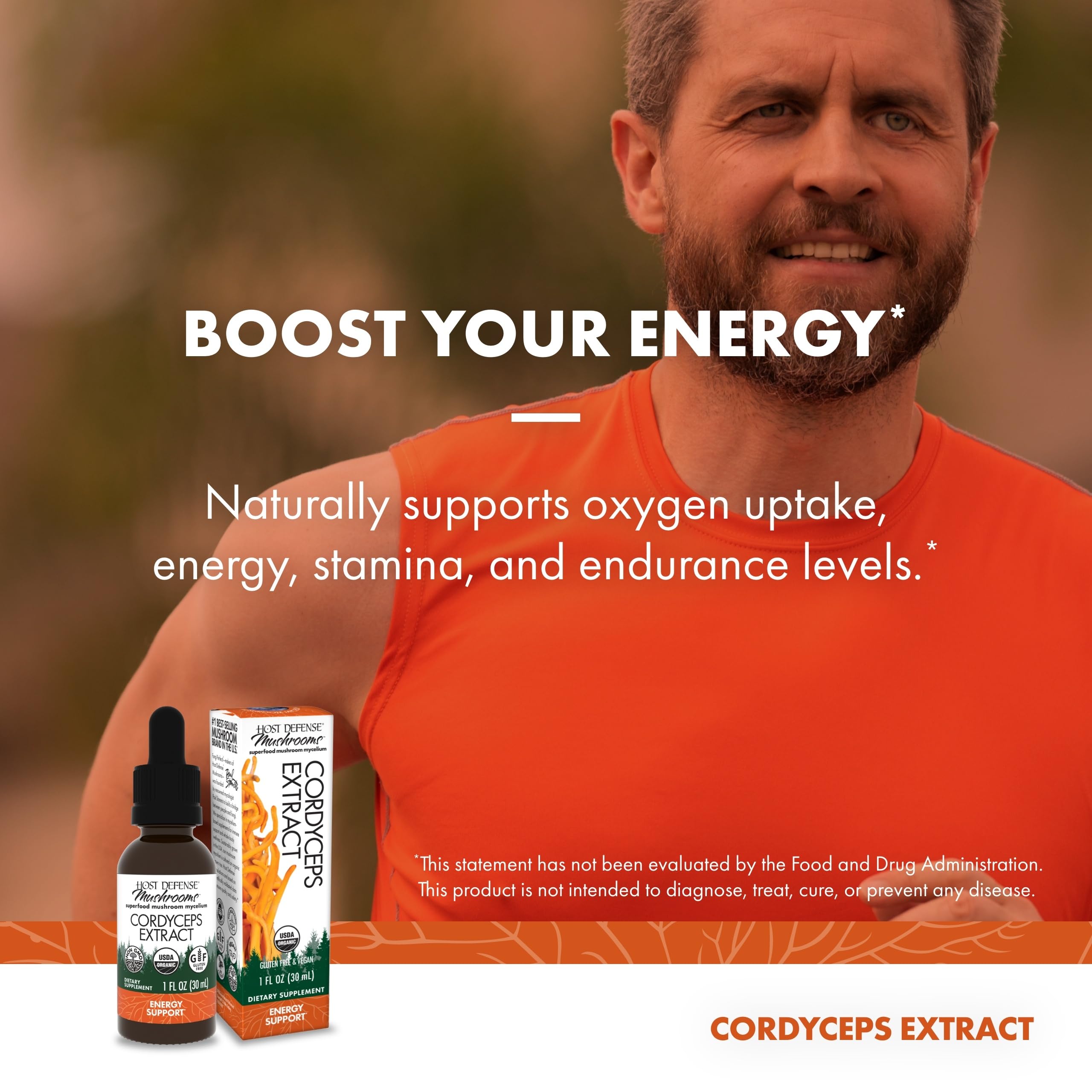 Host Defense Cordyceps Extract – Immune & Energy Support (1 fl oz)