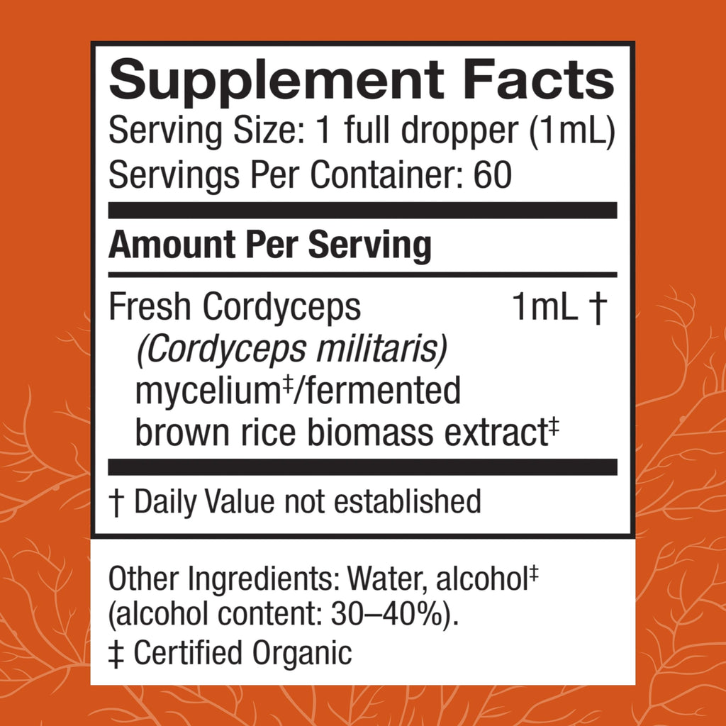 Host Defense Cordyceps Extract - Immune, Energy & Kidney Health Support - 2 oz