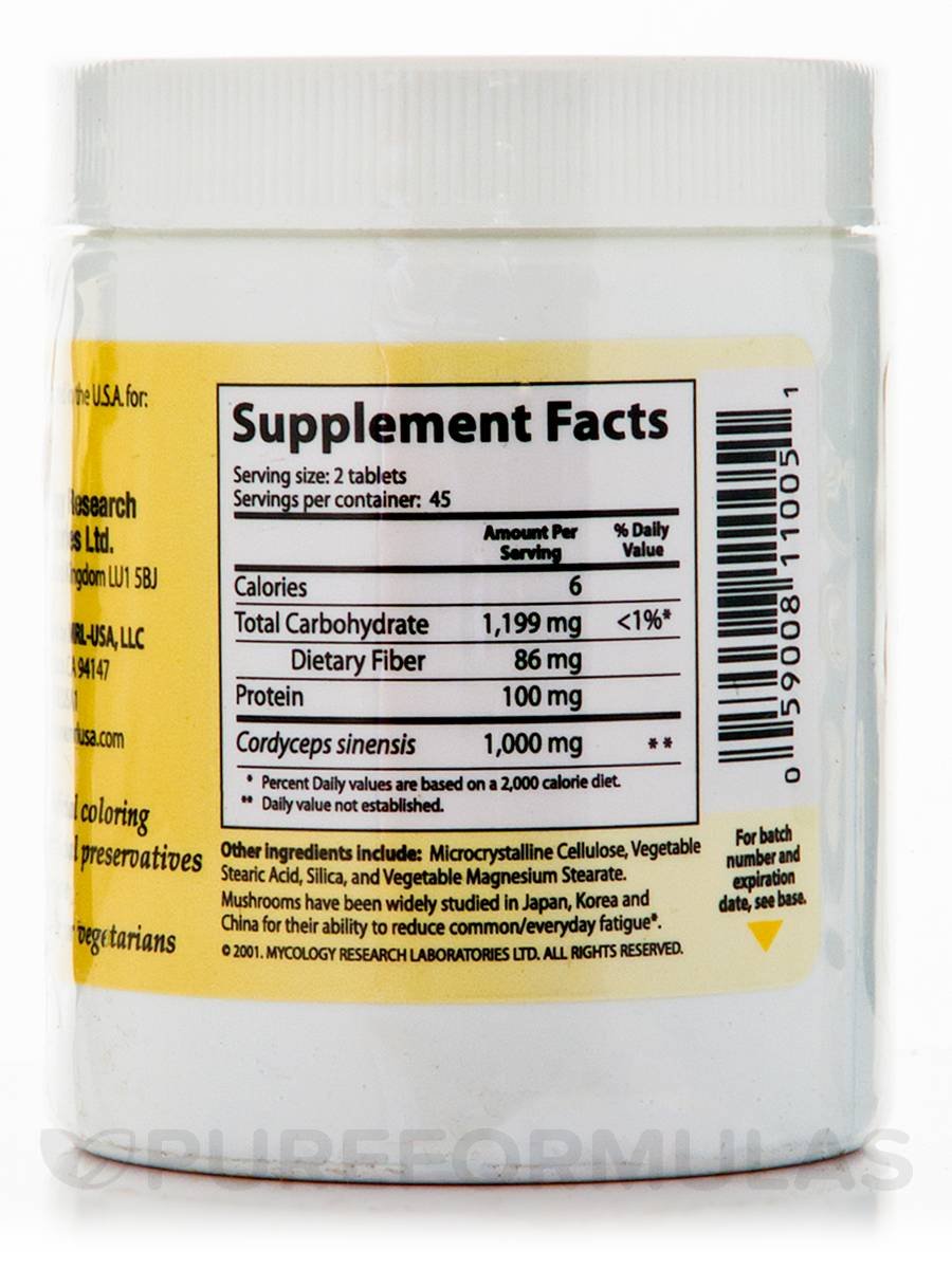 Cordyceps Sinensis-MRL 500 mg – 90 Tablets | Mycology Research Laboratories