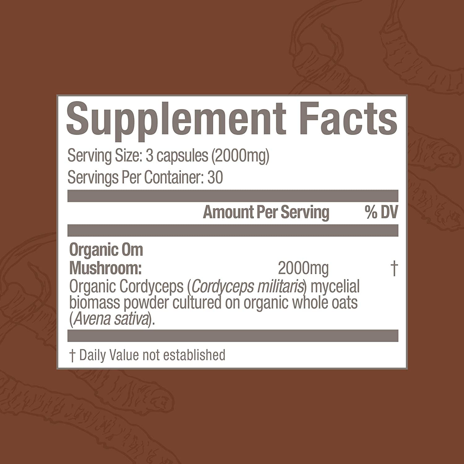 OM Mushroom Superfood Cordyceps Capsules – Organic Energy & Endurance (90 Count)
