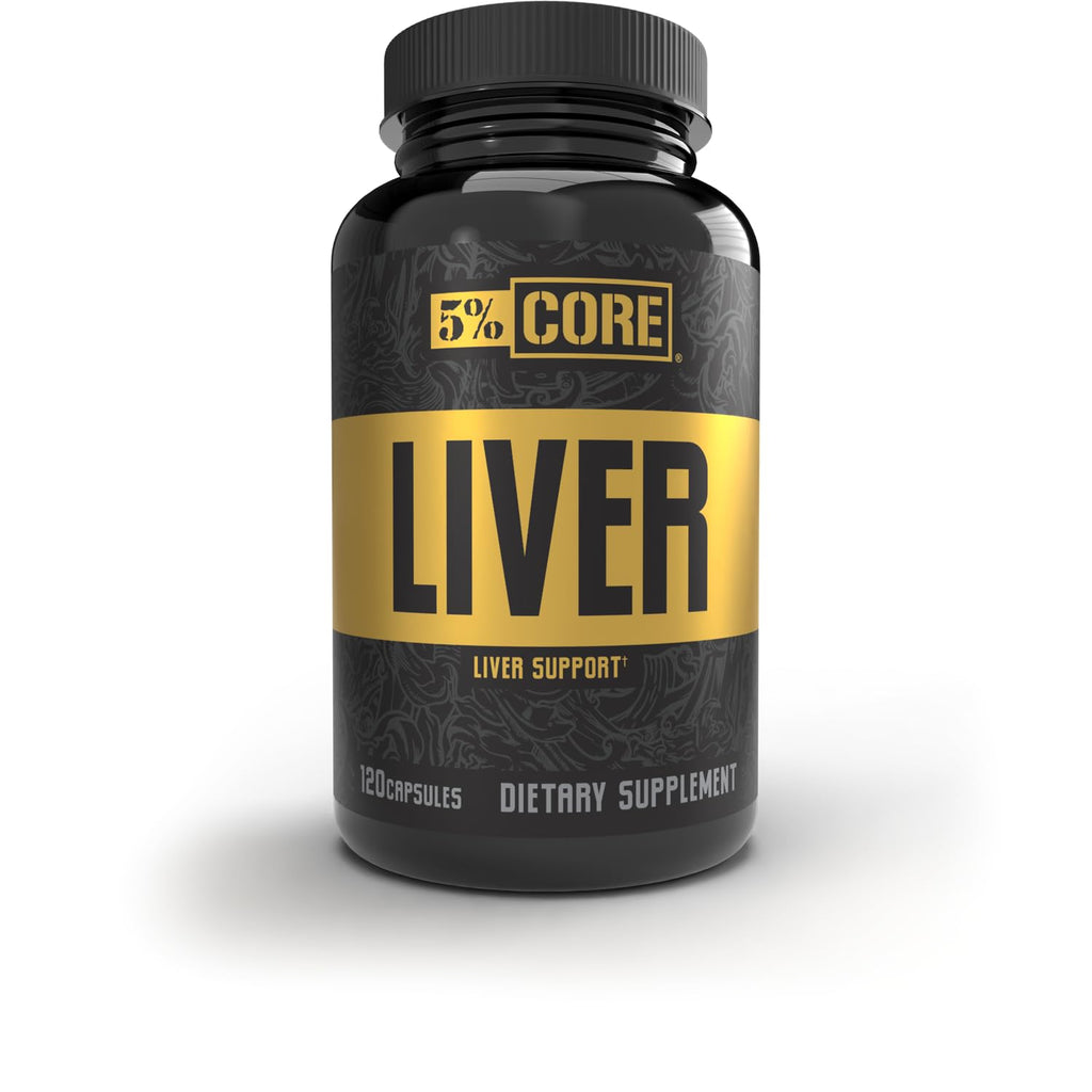 5% Core Liver Support | NAC 1000mg, Milk Thistle 750mg, L-Glutathione 300mg | Liver Cleanse Detox & Repair Supplement (30 Capsules)