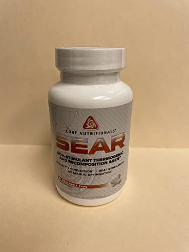 Core Nutritionals SEAR Thermogenic Fat Burner | Non-Stim Recomposition Agent | Paradoxine & Grains of Paradise | 84 Vegetable Capsules