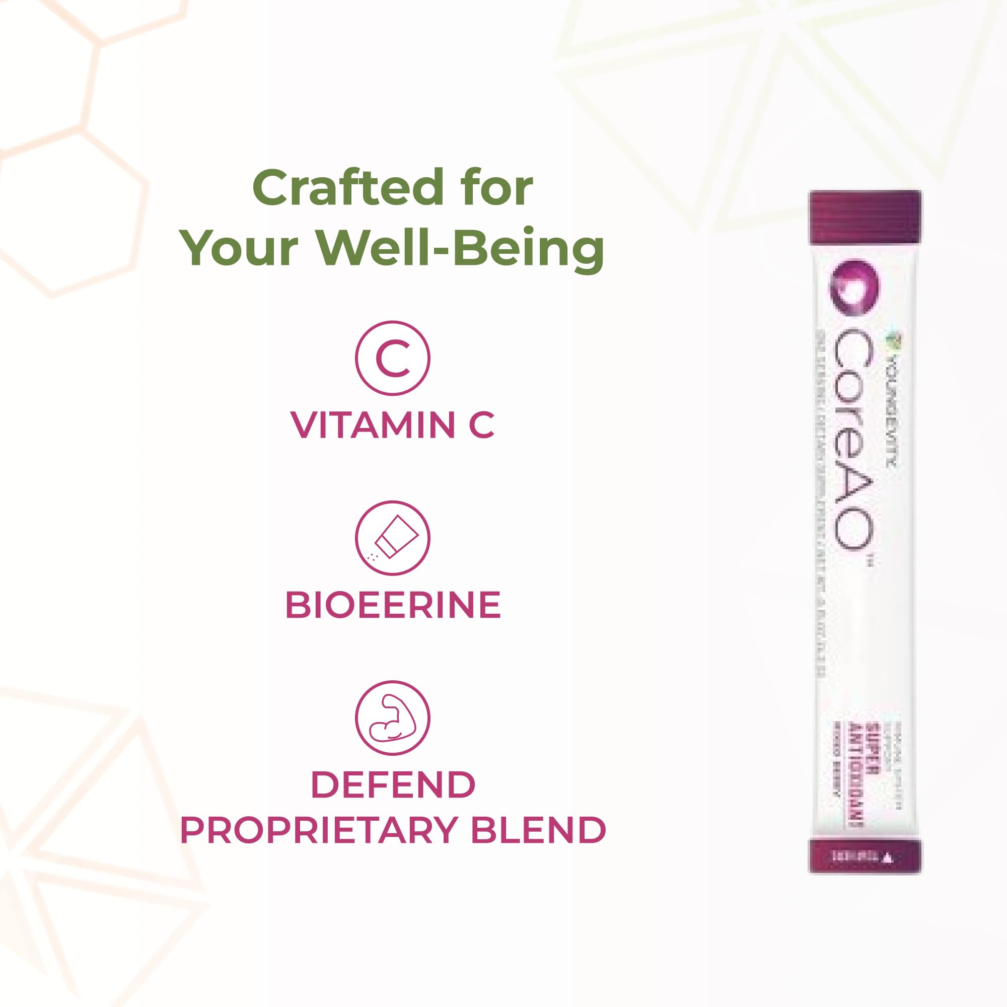 Youngevity CoreAO Stiks – Berry Antioxidant Immune Support (30 Servings)
