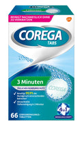 Corega Rapid Denture Cleaning Tabs – 66 Tablets | Cleaning in 3 Minutes