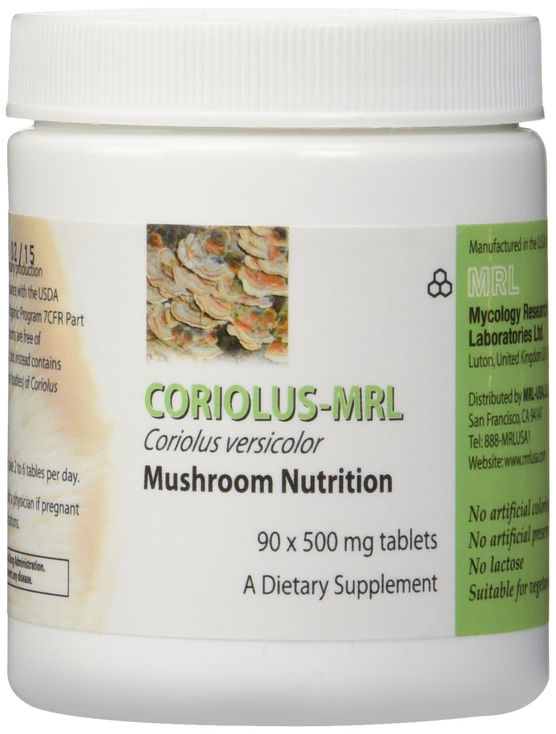 Mycology Research Labs - Coriolus Versicolor MRL 500 mg 90 Tabs