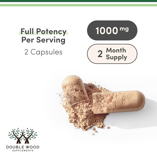 Turkey Tail Mushroom Supplement - 120 Capsules (2 Month Supply) | Double Wood