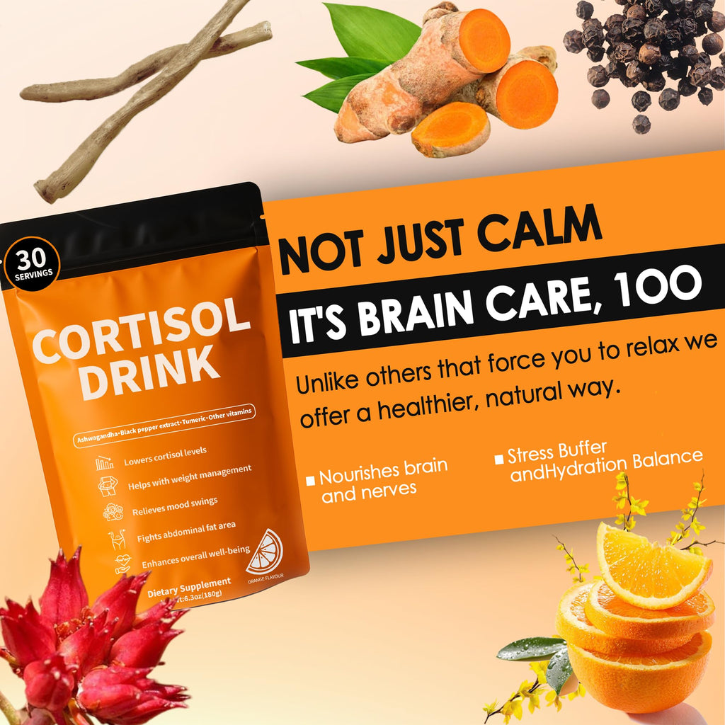 oviaapo Cortisol Drink Powder – Natural Relaxation, Focus & Calm Mood Support
