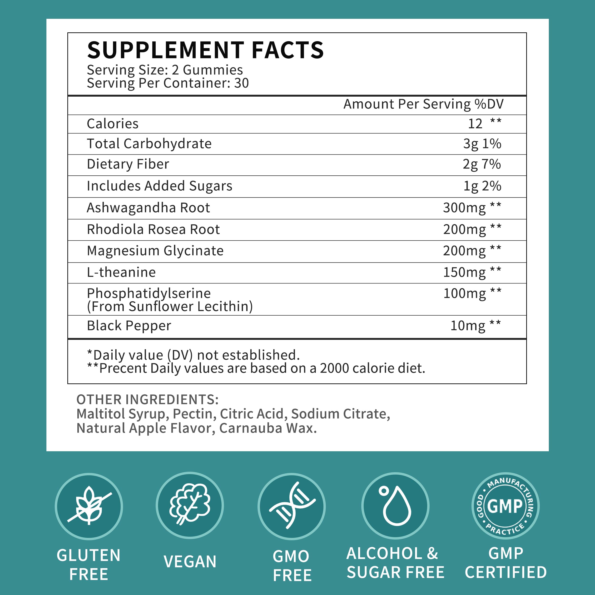Cortisol Gummies for Women – Hormone Balance & Stress Support | 60 Vegan Gummies