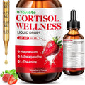 Cortisol Support Drops for Men & Women – Stress Hormone Balance, Magnesium & Ashwagandha (60ml, Strawberry)