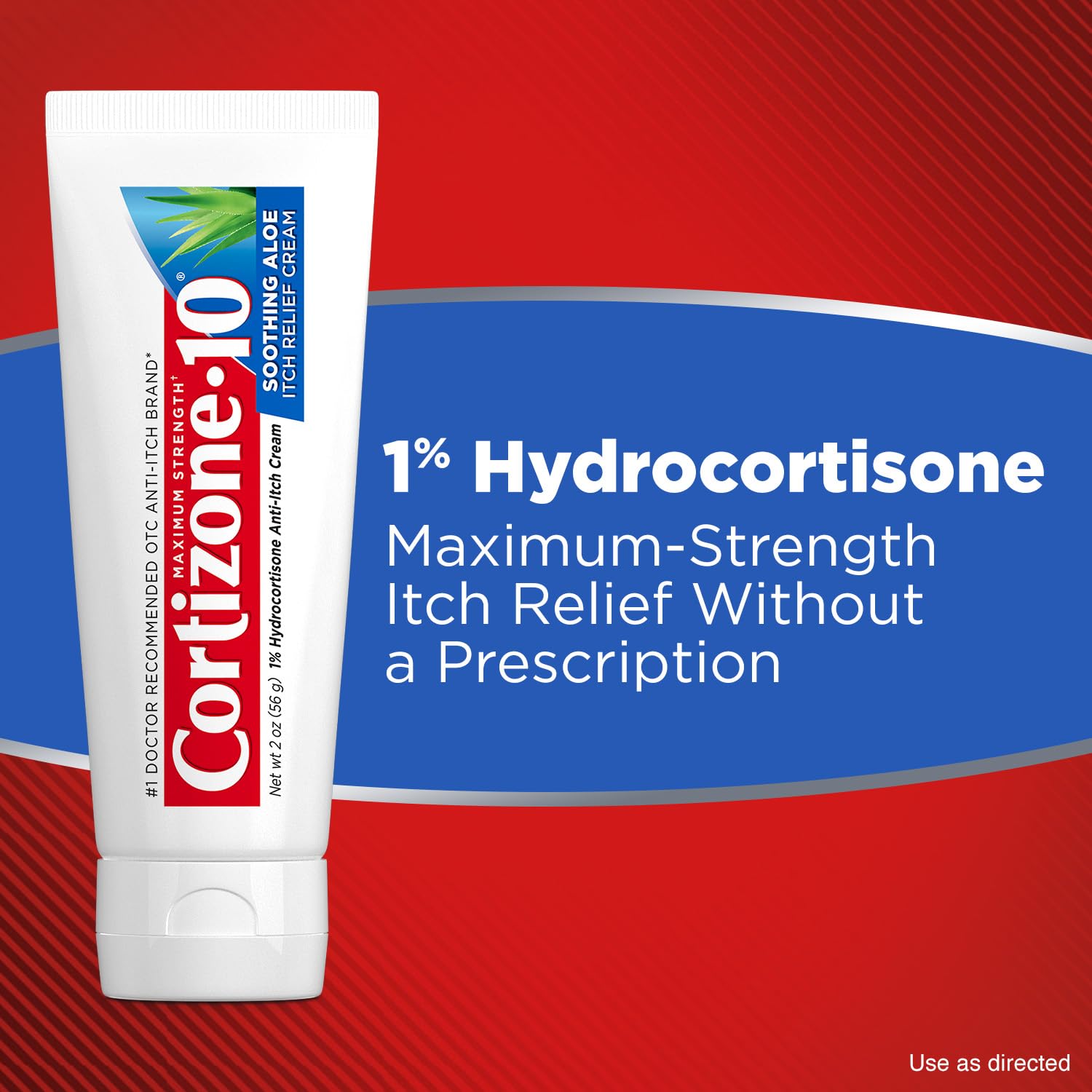 Cortizone-10 Maximum Strength Soothing Aloe Itch Relief Cream, 2 oz — 1% Hydrocortisone