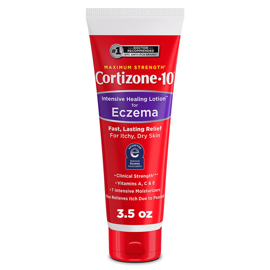 Cortizone-10 Maximum Strength Intensive Healing Lotion for Eczema – 3.5 oz | Fast Itch Relief