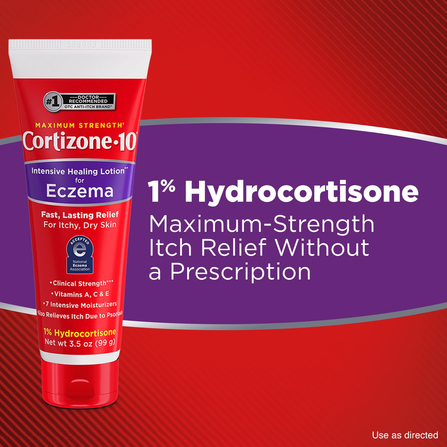 Cortizone-10 Maximum Strength Intensive Healing Lotion for Eczema – 3.5 oz | Fast Itch Relief