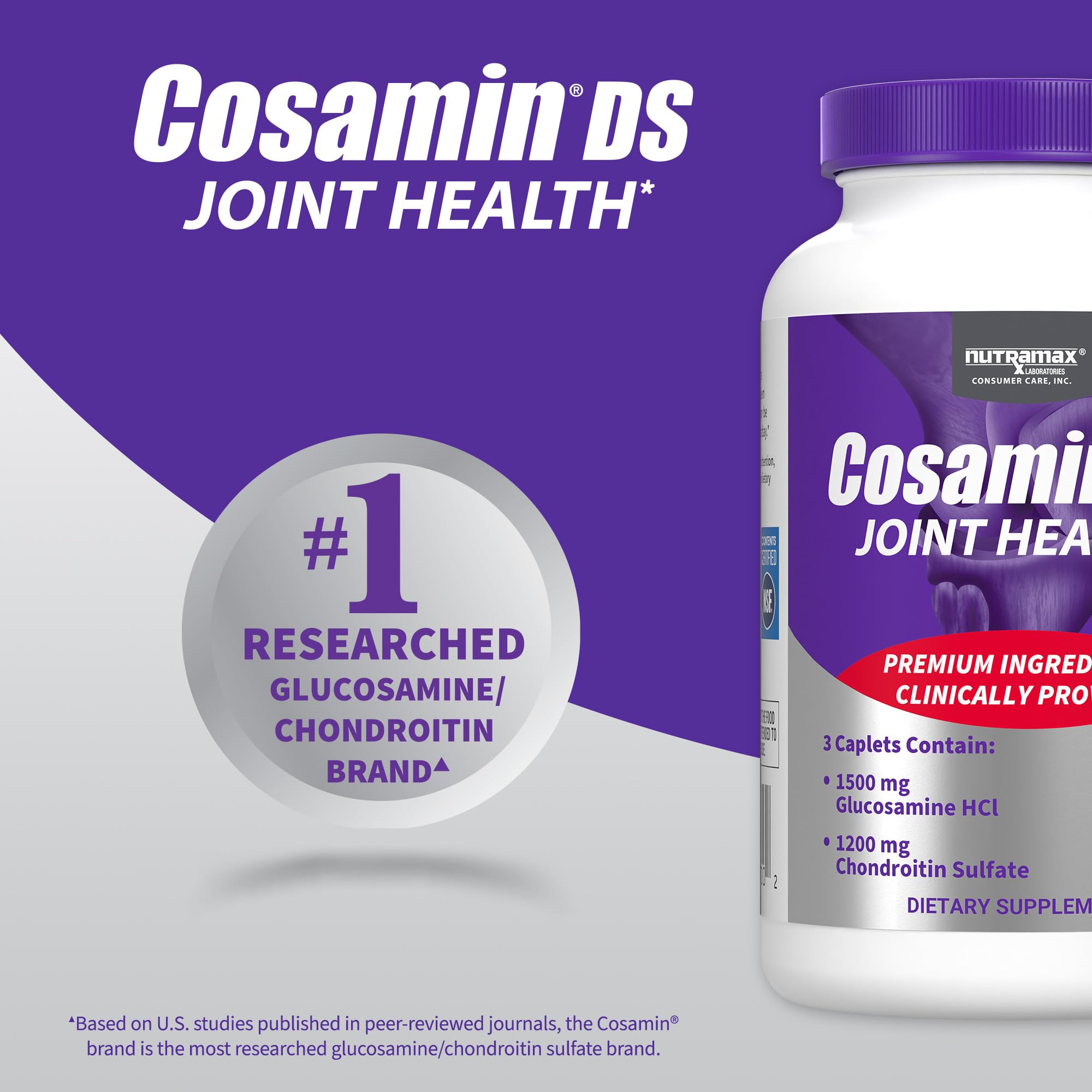 Cosamin DS Joint Health – Glucosamine & Chondroitin – Nutramax 150 Caplets