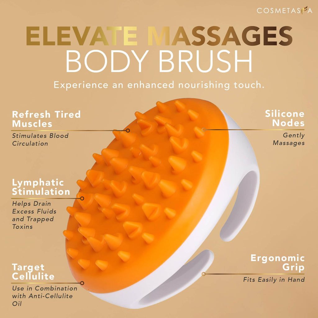 Cosmetasa Hot Cream Massage Gel with Massager Mitt – 87% Organic, 16.9 oz