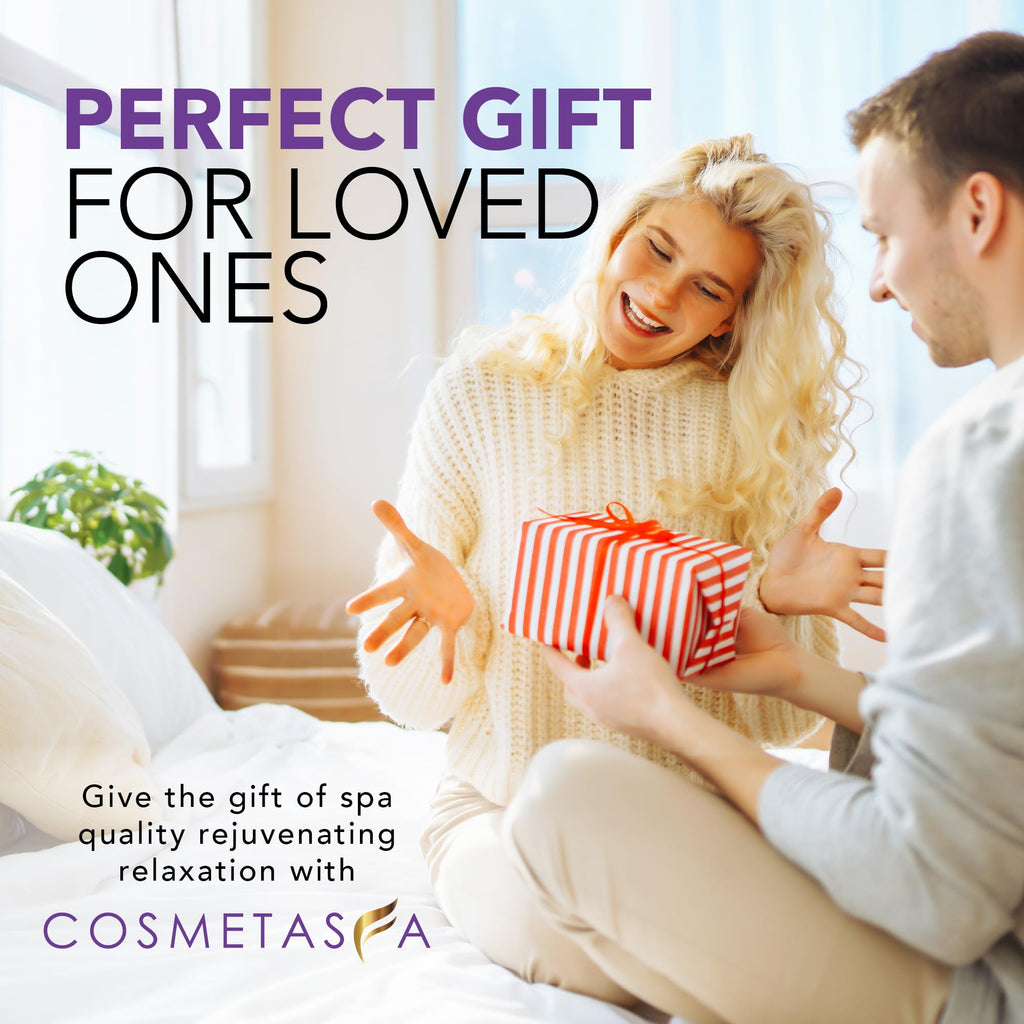 Cosmetasa Lavender Massage Oil with Hot Stones – Spa-Quality, Natural & Cruelty-Free (8.8 oz)