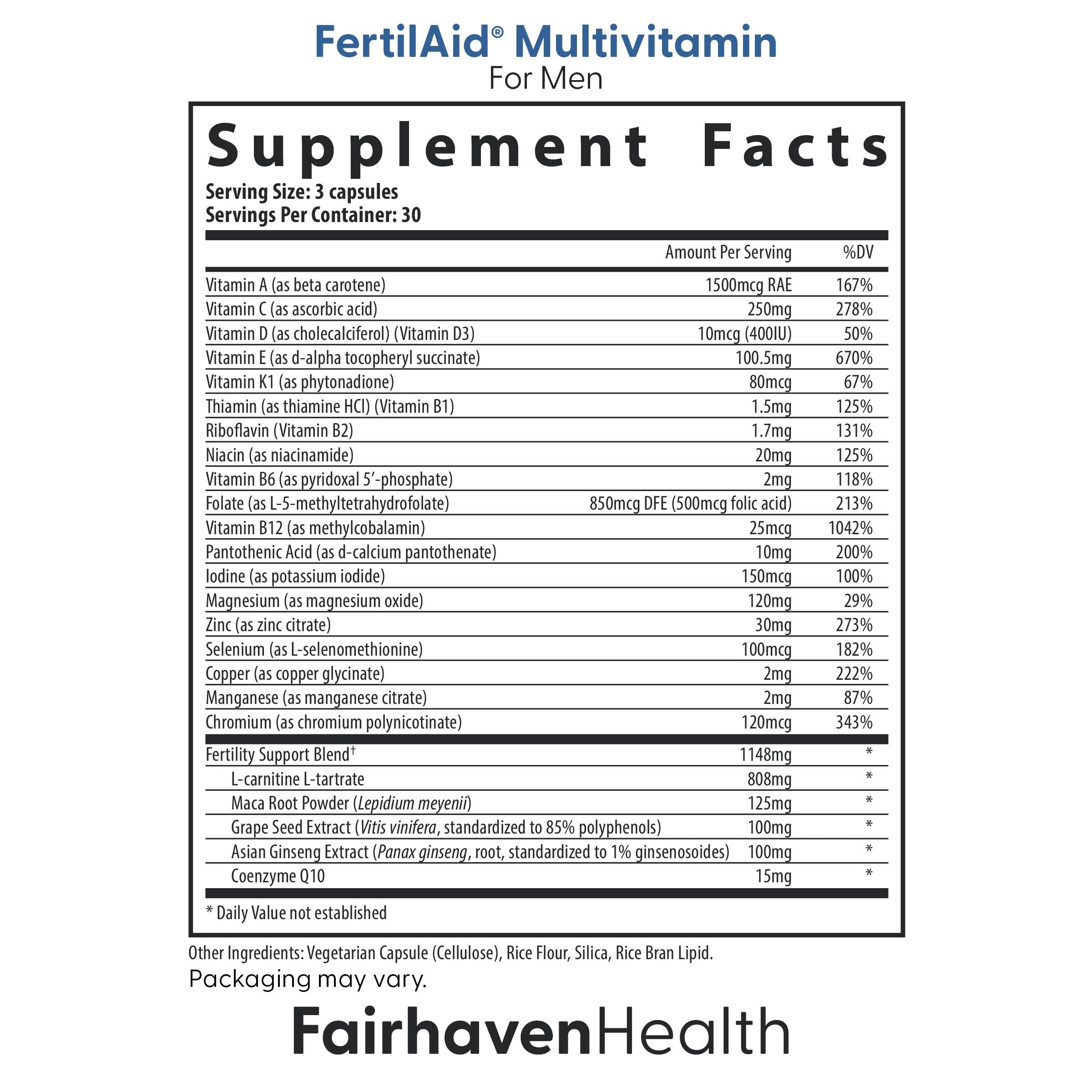Fairhaven Health FertilAid for Men, MotilityBoost, and CountBoost Combo | Men’s Fertility Supplements