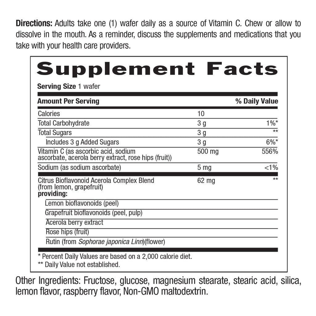 Country Life Acerola Vitamin C Complex - 500mg Berry Chewables for Immune Support, GFCO Gluten Free, AVA Vegan