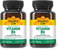 Country Life Vitamin B-6 200 mg High Potency – 90 Vegan Capsules (Pack of 2) | Gluten Free, Vegan, Halal