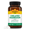 Country Life Chelated Magnesium 250mg - Supports Heart, Bone & Muscle Health | Vegan-Friendly, Gluten-Free