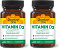 Country Life Vitamin D3 1000 IU Non-Fish Softgels – Gluten Free (Pack of 2)