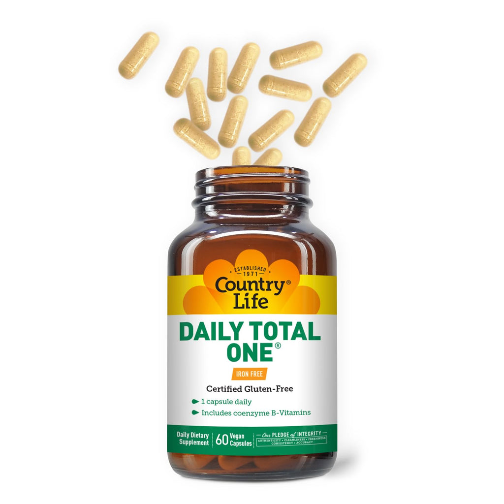 Country Life Daily Total One Iron-Free Multivitamin | 60 Vegan Capsules