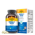 Country Life Omega-3 Fish Oil Supplement | High Concentration EPA & DHA, 2000mg, Lemon Flavor