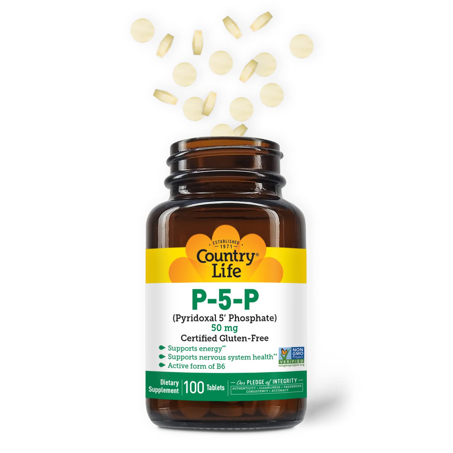 Country Life P-5-P Vitamin B6 – Bioavailable B6 (P-5-P) for Energy