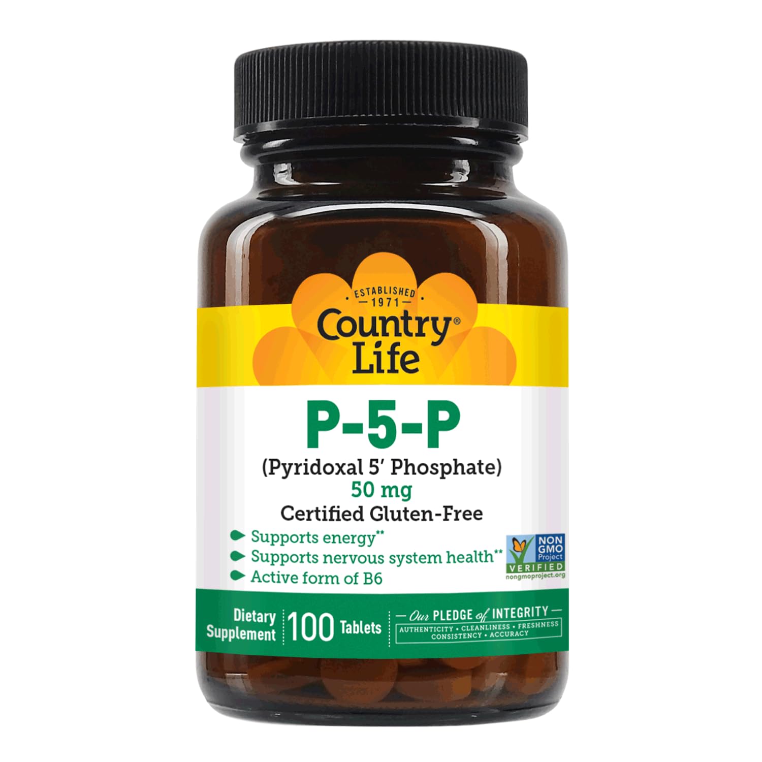 Country Life P-5-P Vitamin B6 – Bioavailable B6 (P-5-P) for Energy