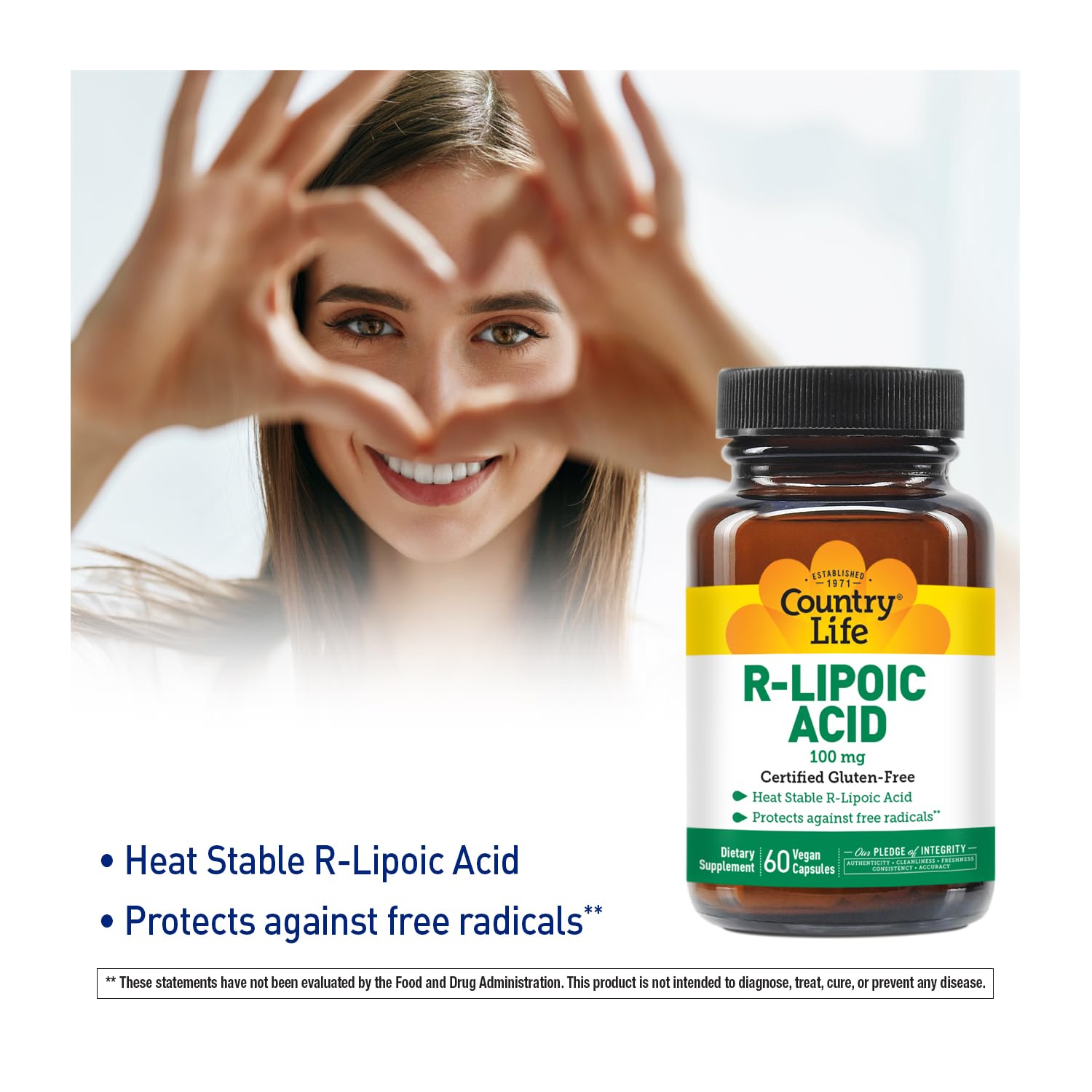 Country Life R-Alpha Lipoic Acid Complex 300mg – Alpha-Lipoic Acid 270mg & R-Lipoic Acid 30mg – Antioxidant Support