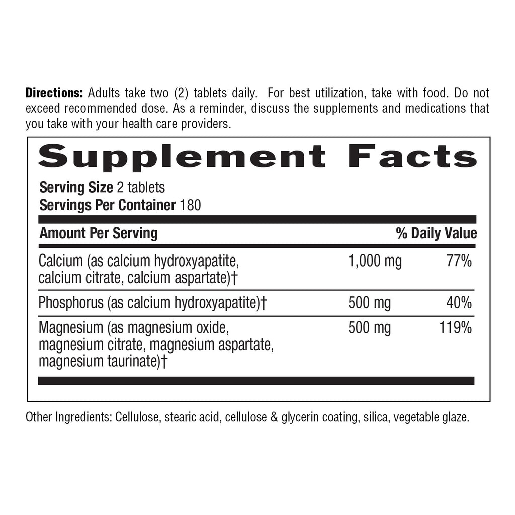 Country Life Target-Mins Calcium Magnesium – 1000mg Ca / 500mg Mg, 2:1, Gluten Free