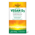 Country Life Vegan D3 5000 IU - Plant-Derived Vitamin D3 from Lichen - 60 Softgels
