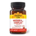 Country Life Vegan K2-500 mcg Chewables – Strawberry, 60 Ct | Gluten Free & Vegan