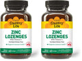 Country Life Zinc Lozenges 23 mg + Vitamin C Cherry Flavor – 60-Count (Pack of 2)
