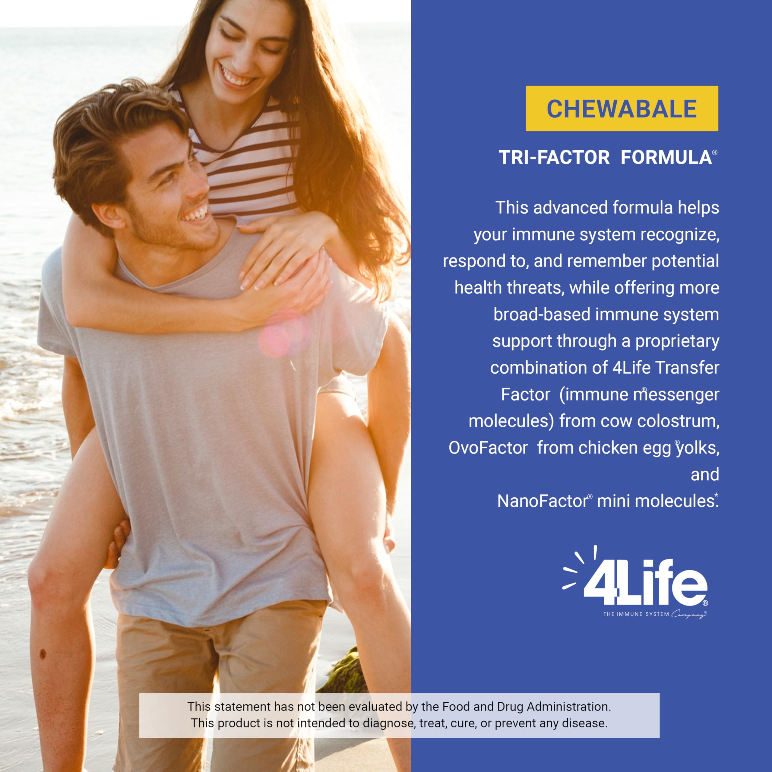 4Life Transfer Factor Chewable Tri-Factor Formula – Citrus Cream, 90 Tablets