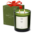 Craft & Kin Lavender Christmas Scented Candles | 12oz Lavender Woods Soy Candles | Holiday Natural Soy | Nature Collection