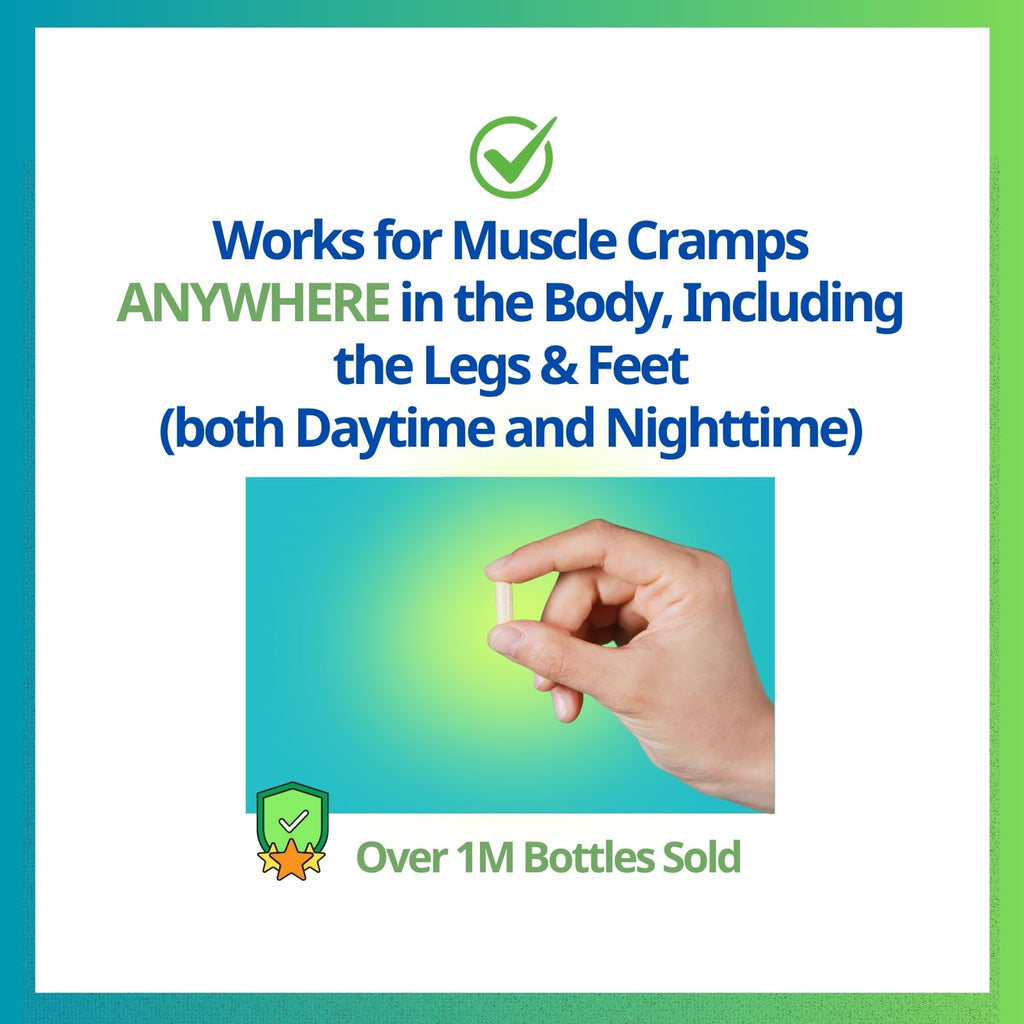 Cramp Defense Leg Cramps Pills — Organic Magnesium Capsules, High Absorption, Made in USA (3–6 Month Supply)