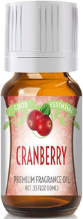 Good Essential Professional Cranberry Fragrance Oil 10ml (0.33 fl oz) for Diffusers, Candles, Soaps, Lotions, Perfume, Candle Making Scent - Soap Making Scents
