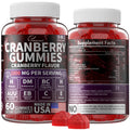 Cranberry Gummies 1000 mg – Urinary Tract Support | D-Mannose, Hibiscus, Vitamins C & E | Made in USA 60 Count